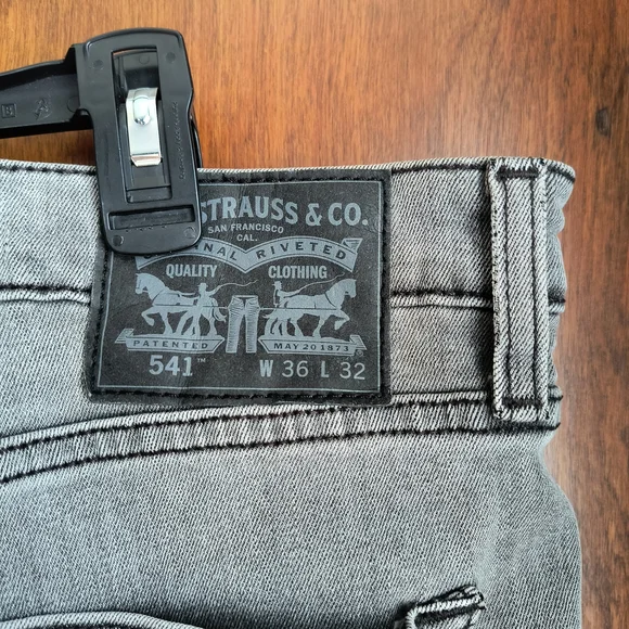 Levi's Men's Straight Jeans in Gray - Picture 2 of 3